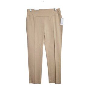 NWT CROWN & IVY Pull On Pants Trousers TAN size 6 Short Essential Signature Chic